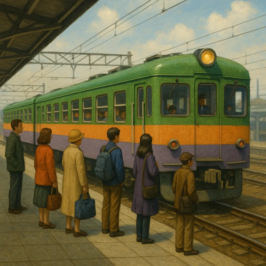 Several Passengers Are Waiting on the Platform at the Station