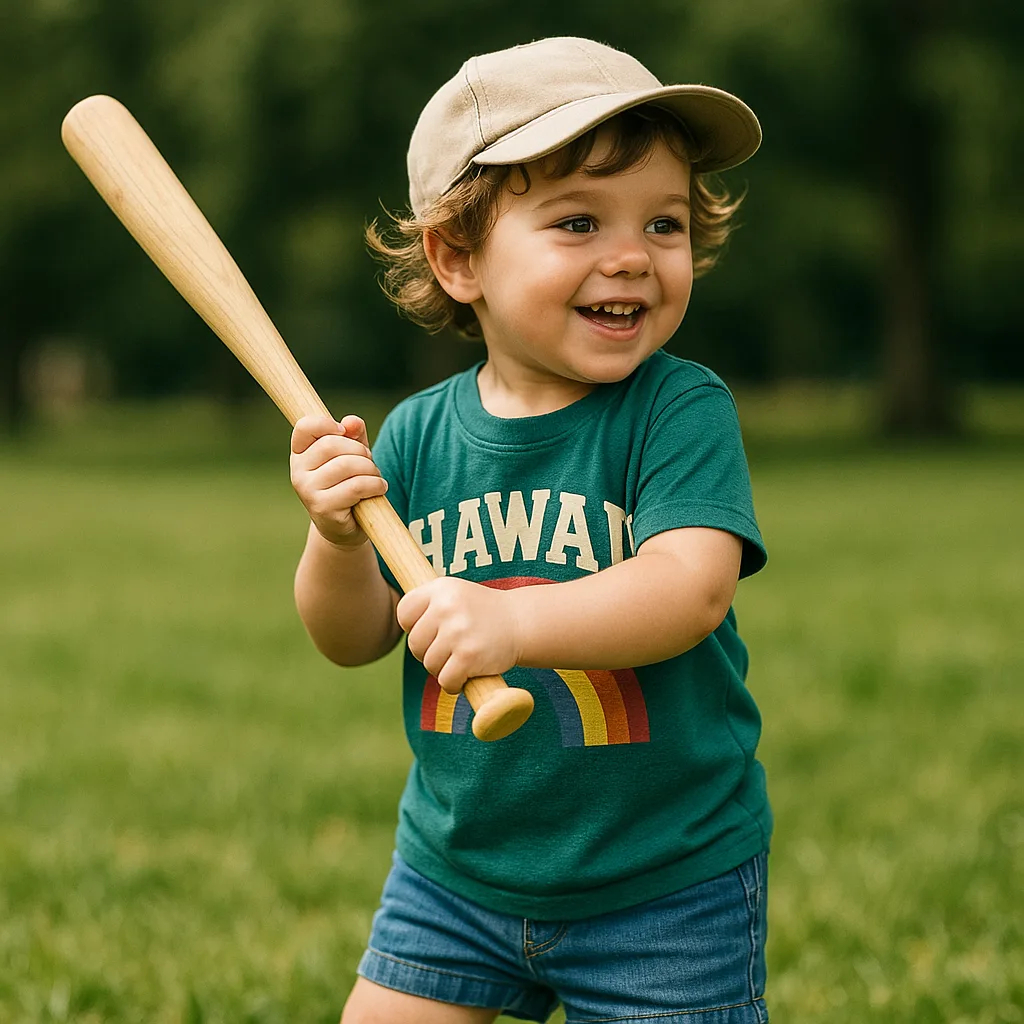 Young Child Wearing a "Hawaii" Shirt