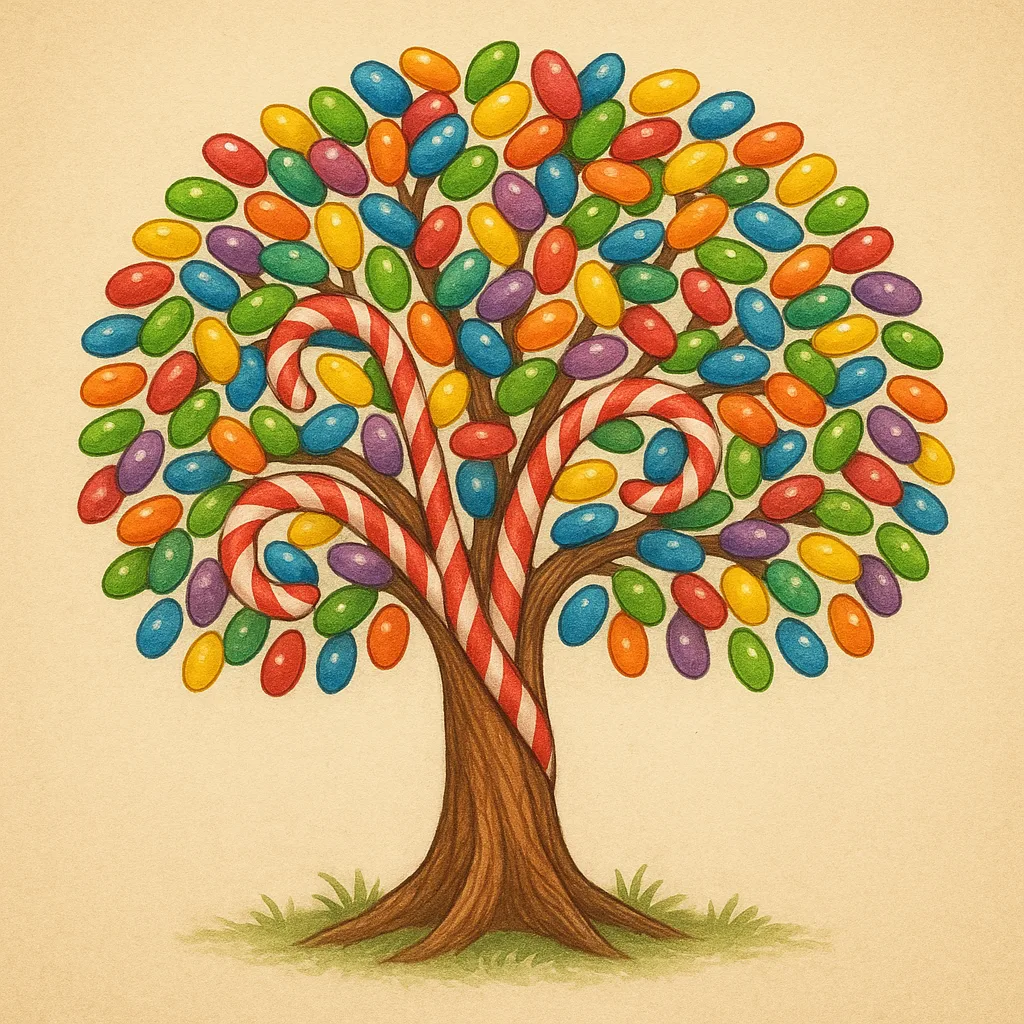 Imagine a Tree Whose Branches Are Crafted from Candy Canes