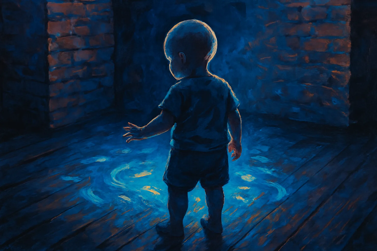 Bare-headed Infant in Simple