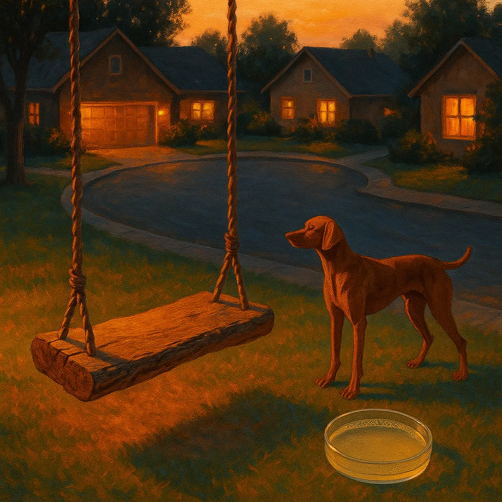 Peaceful Cul-de-sac at Dusk Glows