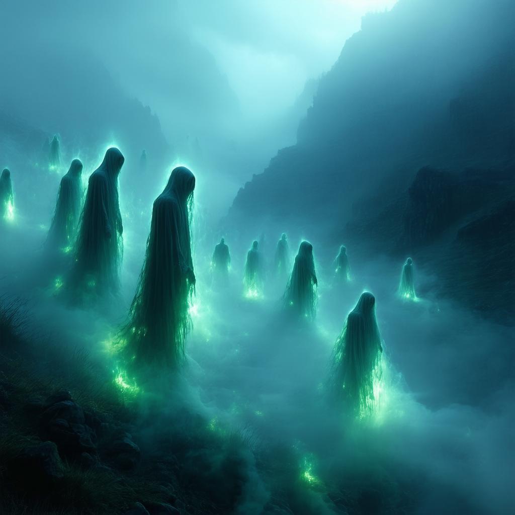 Wraith Souls Drifting Through Misty Nightmare Realm