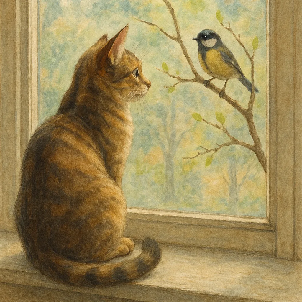 Cat Rests on a Windowsill
