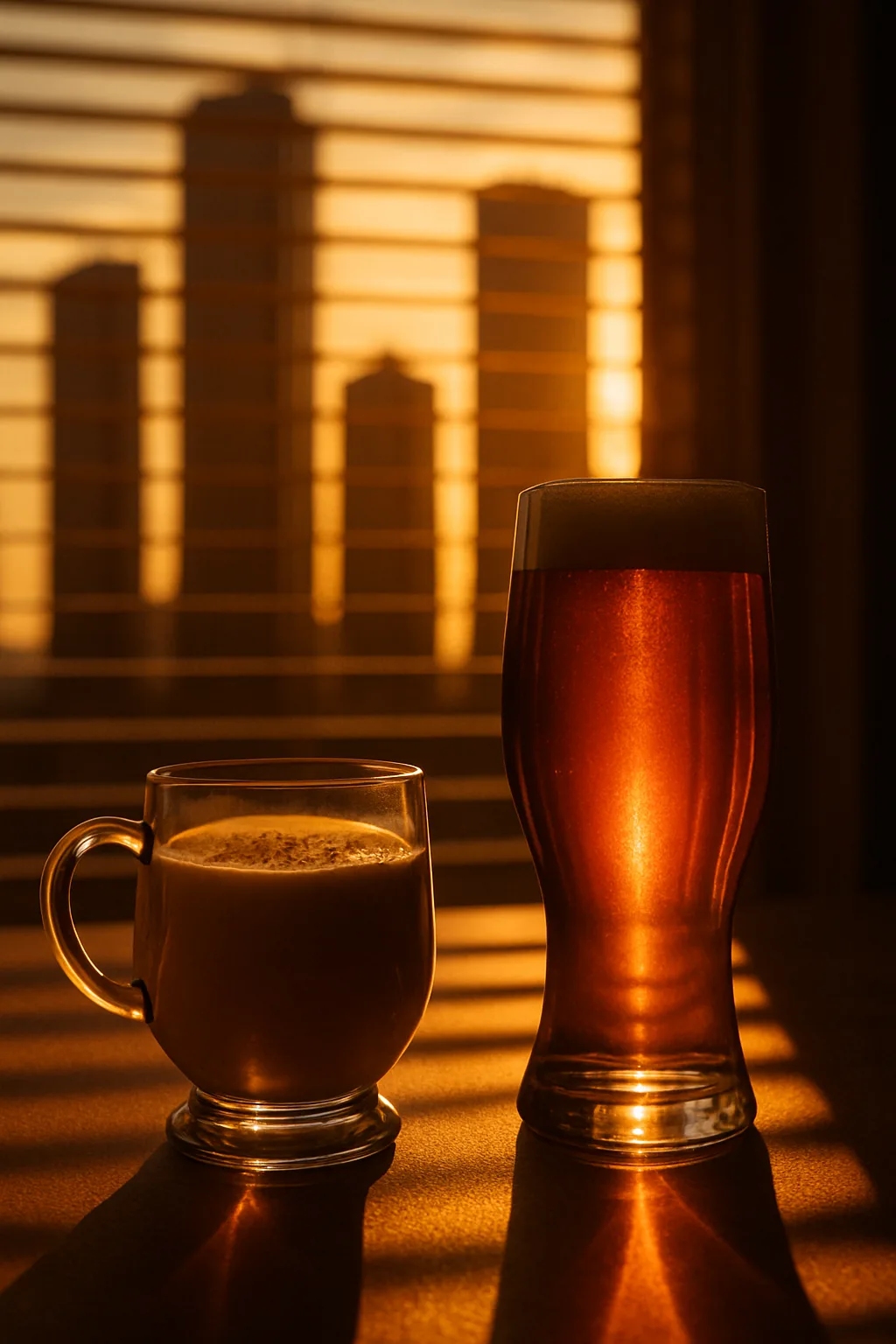 Eggnog and a Beer Glass