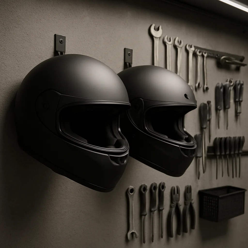 Mounted Securely on a Gray Wall Adorned with Various Tools