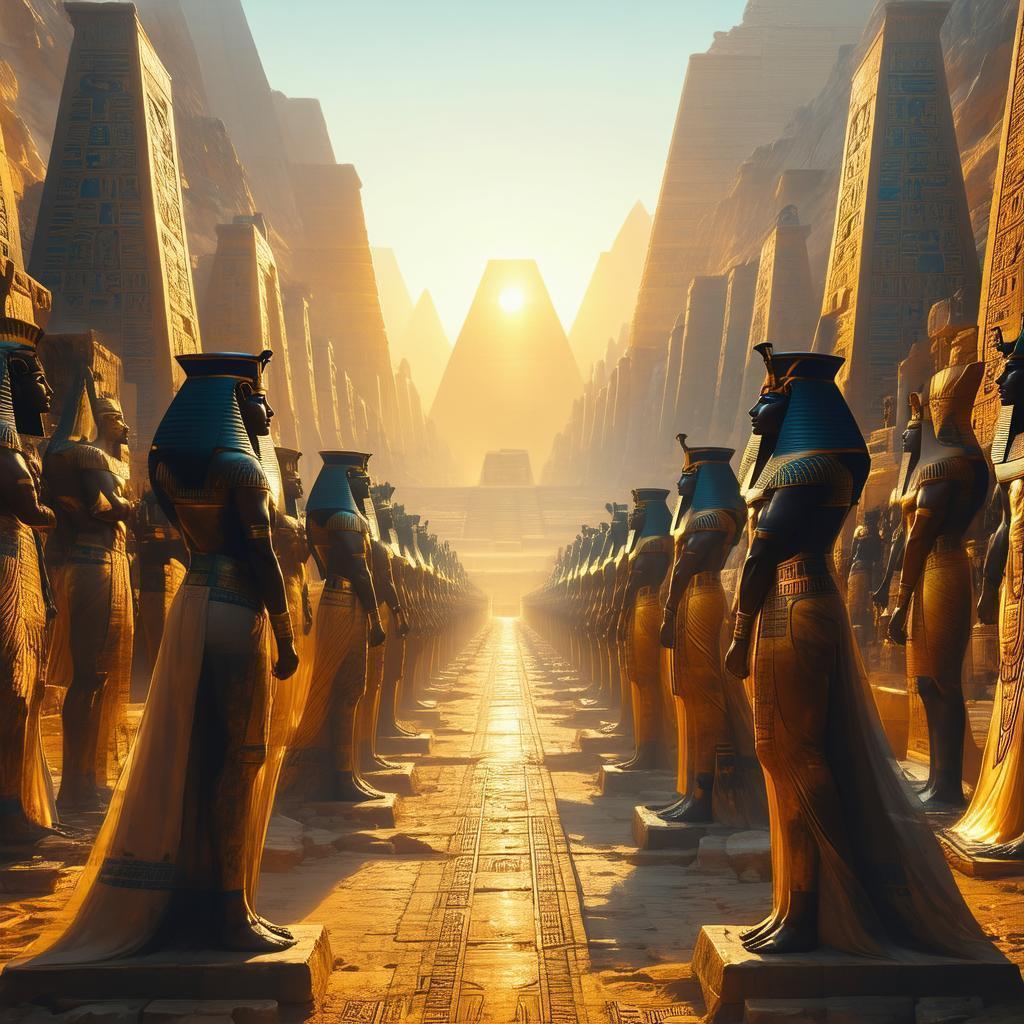 Symmetrical Egyptian Gods in Valley of Kings