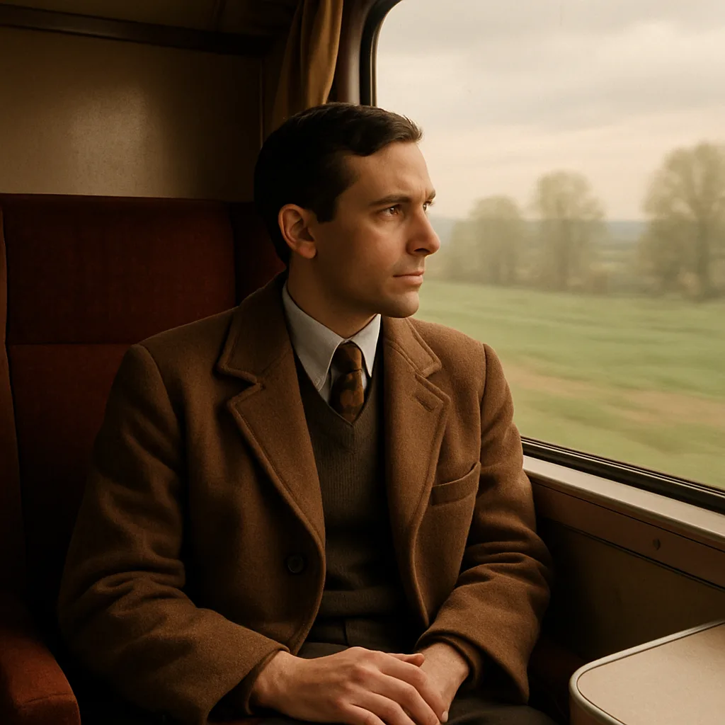 Person Wearing a Brown Coat