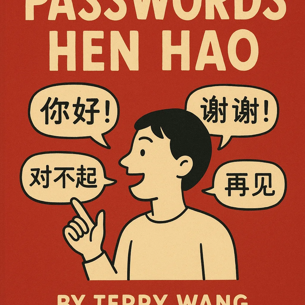 Red Cover Featuring the Title "Passwords Hen Hao,"