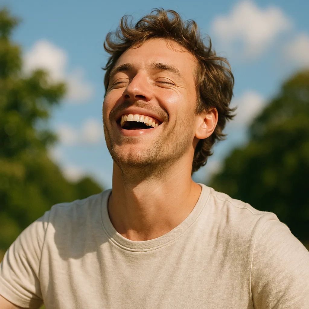 Person Enjoying a Blissful Experience