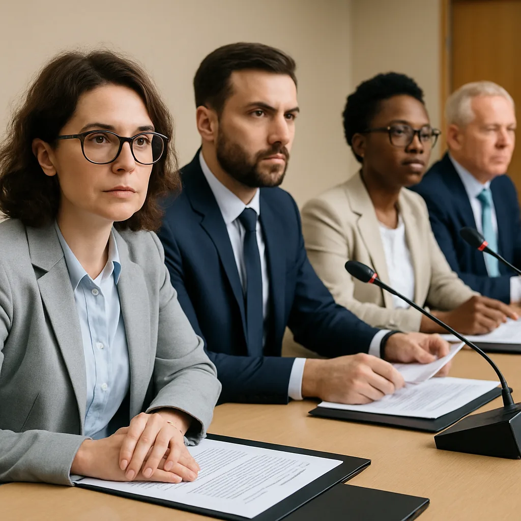 Group of Individuals Seated in a Conference Room