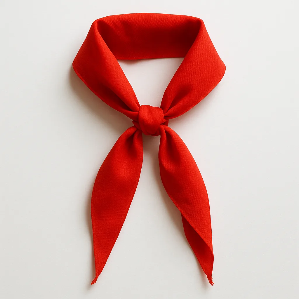 Red Scarf That Chinese Elementary School Students Wear During Nationalist