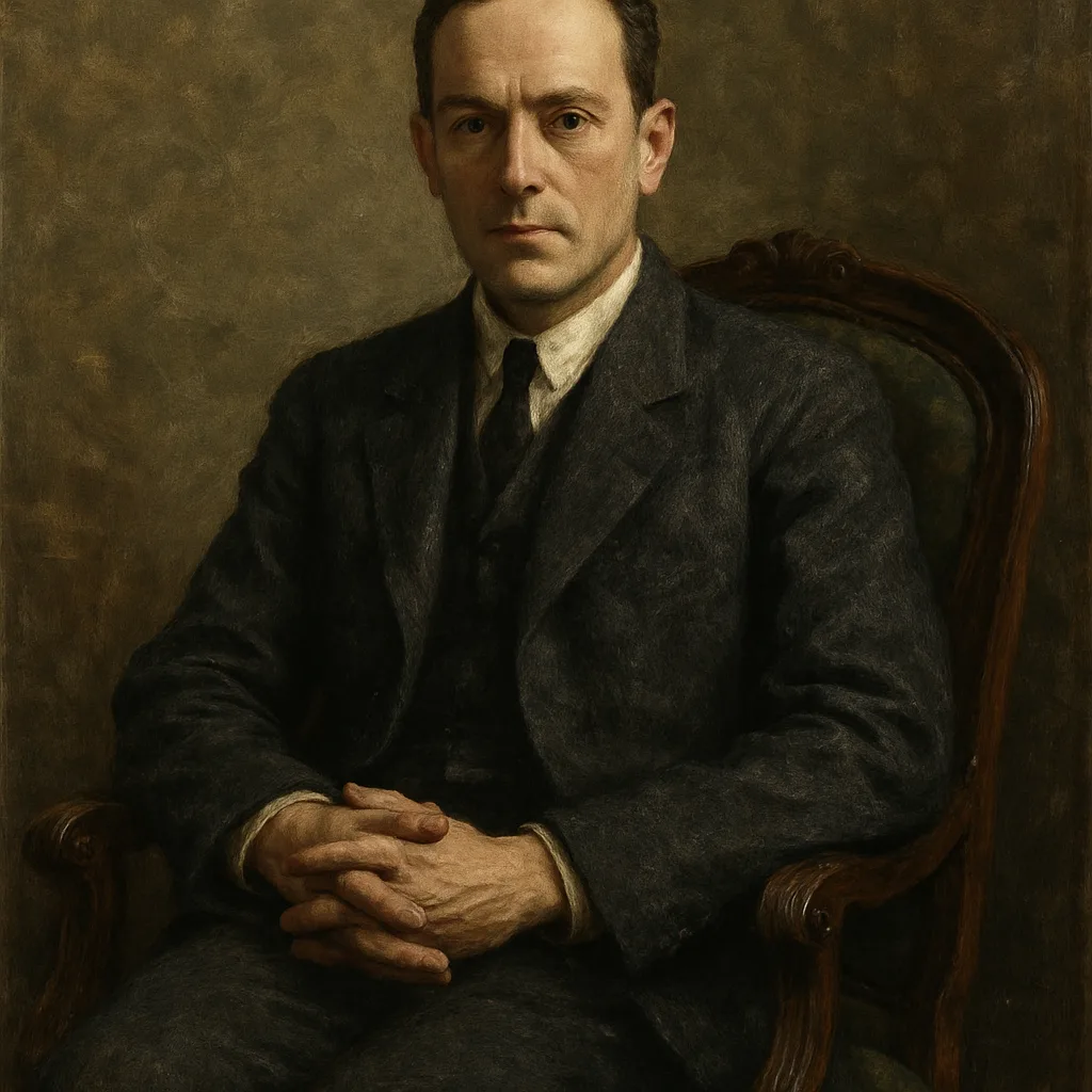 Man Seated in a Vintage Chair