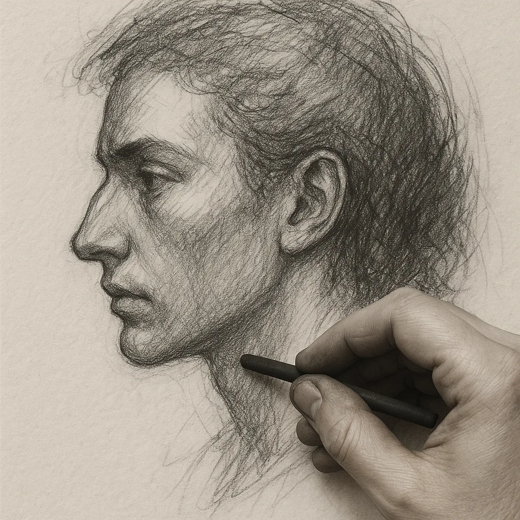 With a Charcoal Stick in Hand