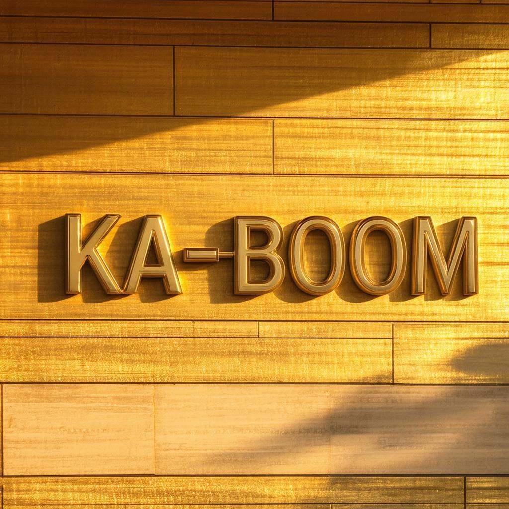 Gleaming Golden Wall Shouting Ka Boom