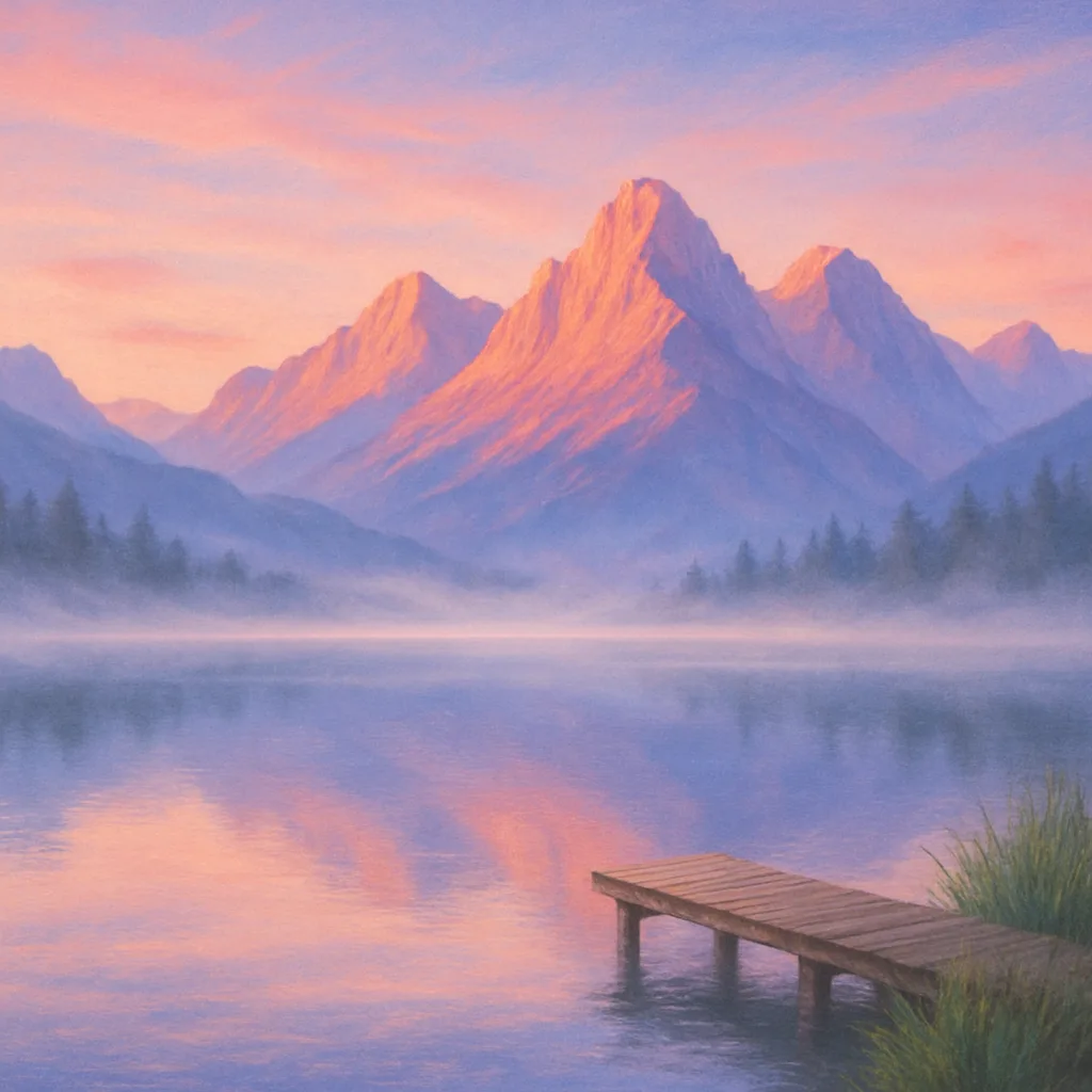 Tranquil Mountain Landscape at Daybreak