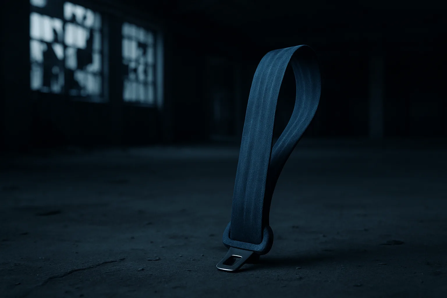 Single Deep Blue Seat Belt