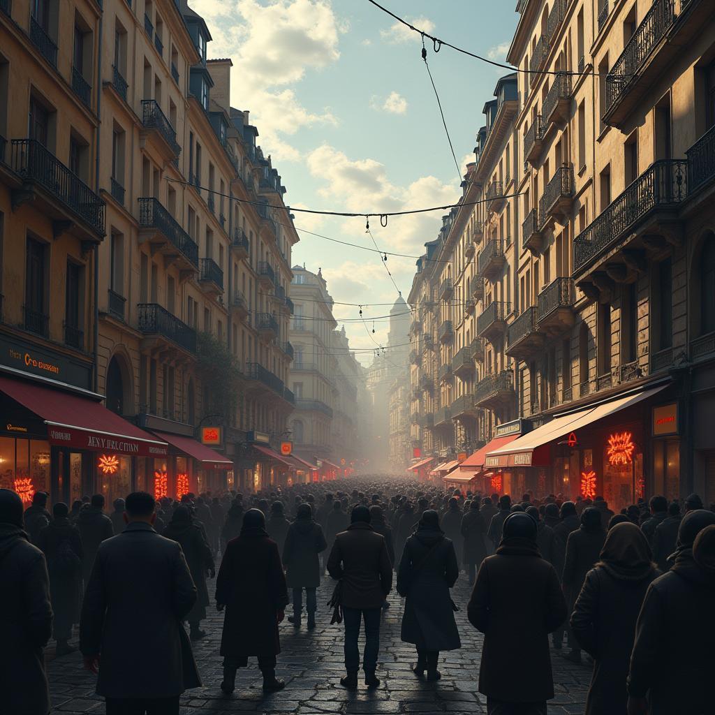 Anarchists Storming Streets of Modern France