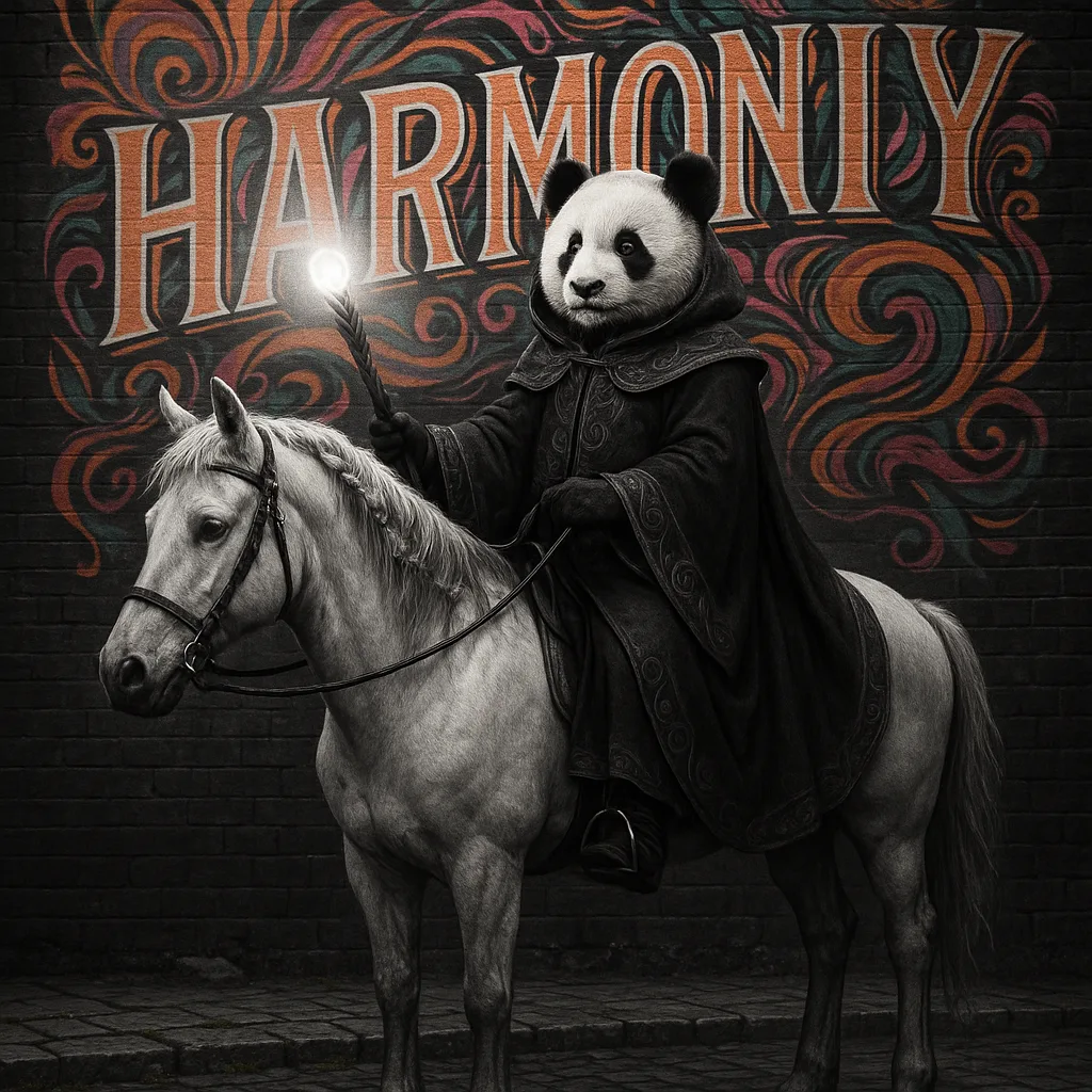 Intense Monochrome Scene Depicts a Panda