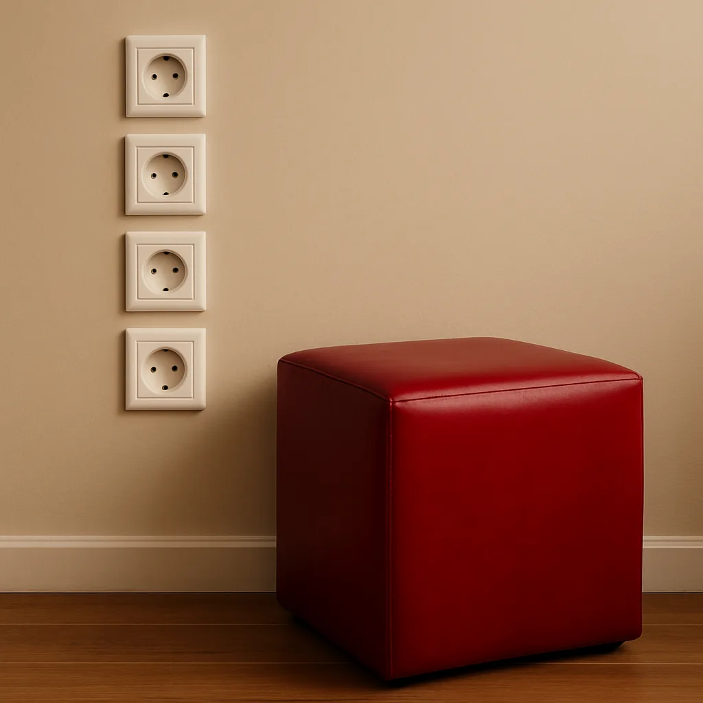 On an Interior Wall Painted in a Gentle Beige Hue