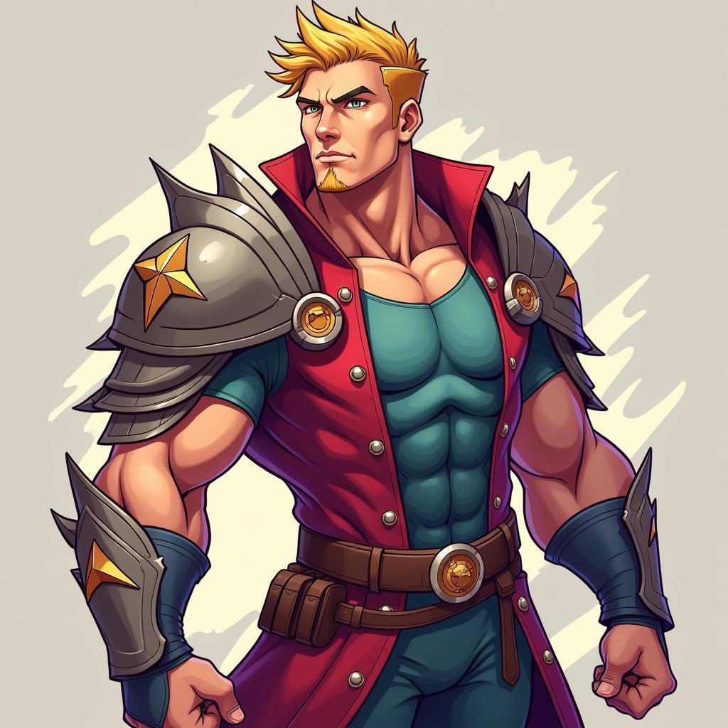 Chibi Greg Davies as Muscular Fantasy Hero