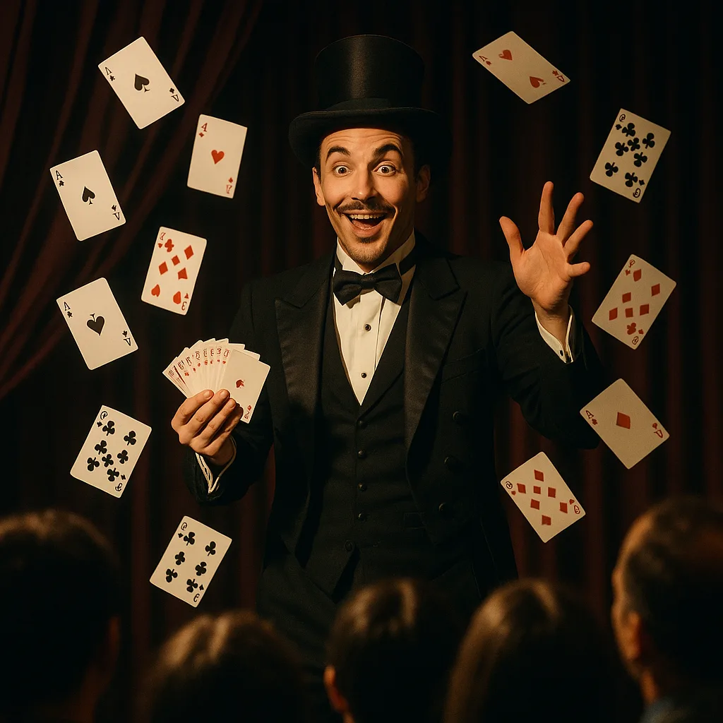 Deck of Cards Hovers in the Air