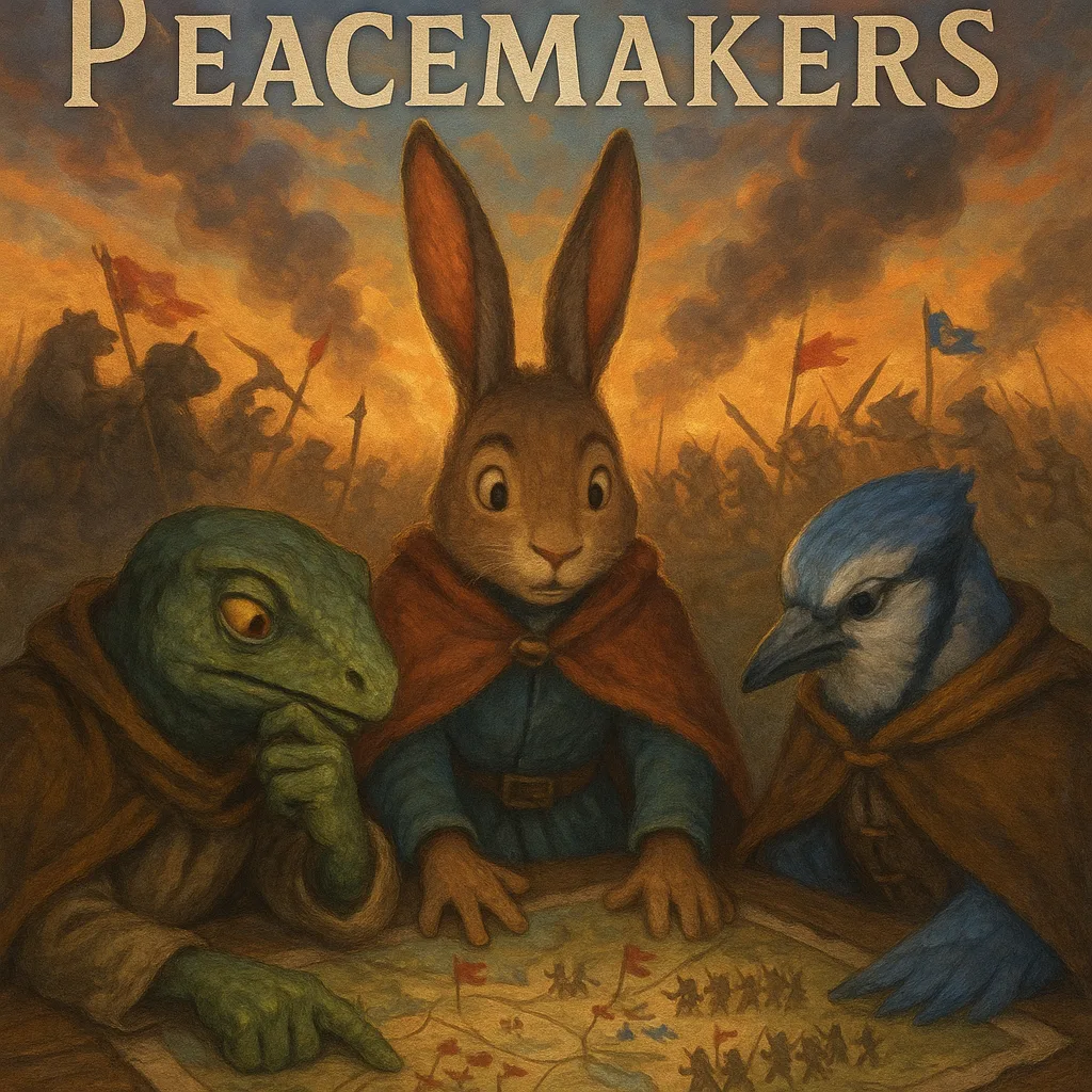 Group of Anthropomorphic Animals Including a Lizard