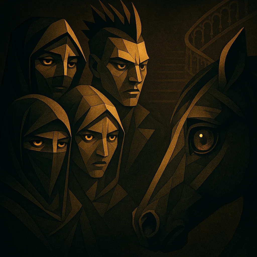Stylized Geometric Faces—veiled