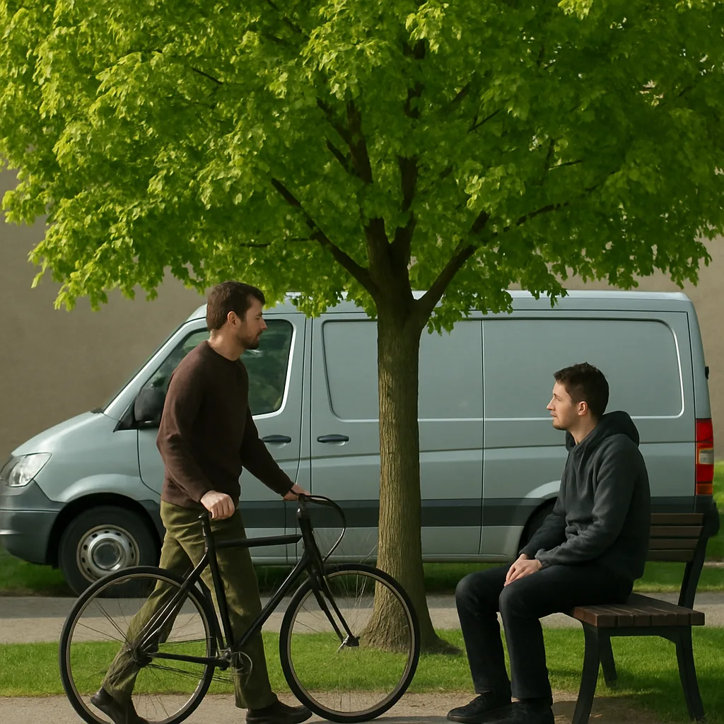 Peaceful Setting Showcases a Lush Green Tree with Thick Leaves