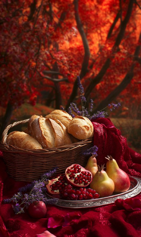Opulent Autumn Picnic with Fresh Baguettes