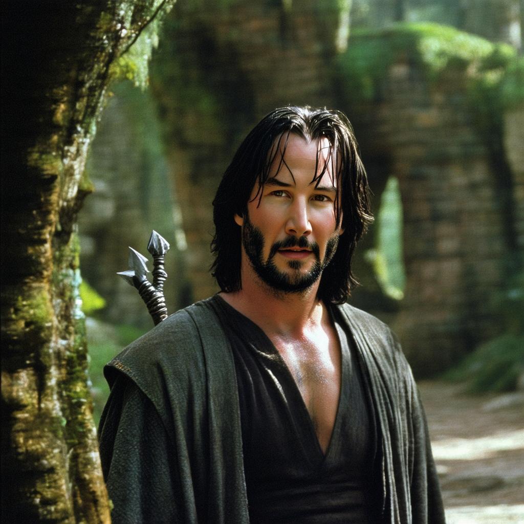 Keanu Reeves as a Grainy Film Hobbit