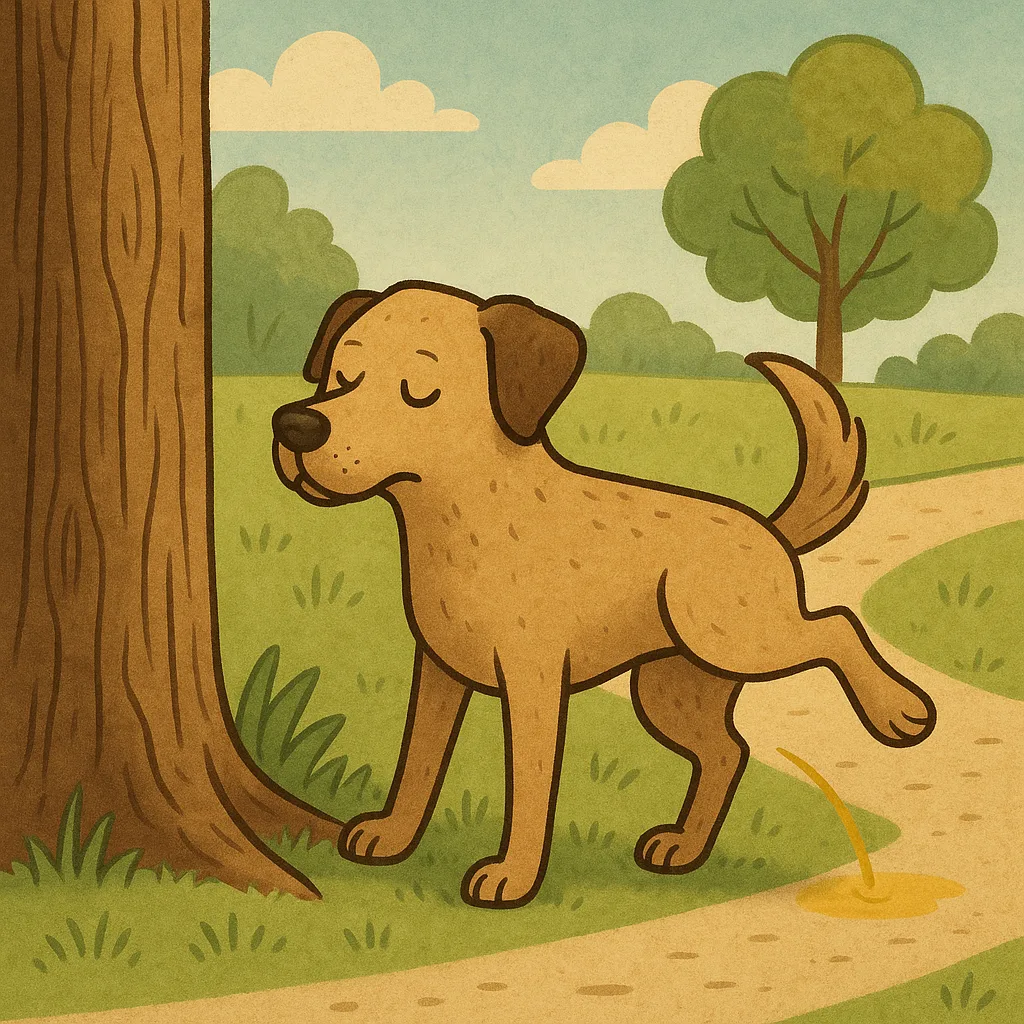 Dog Raising One Leg
