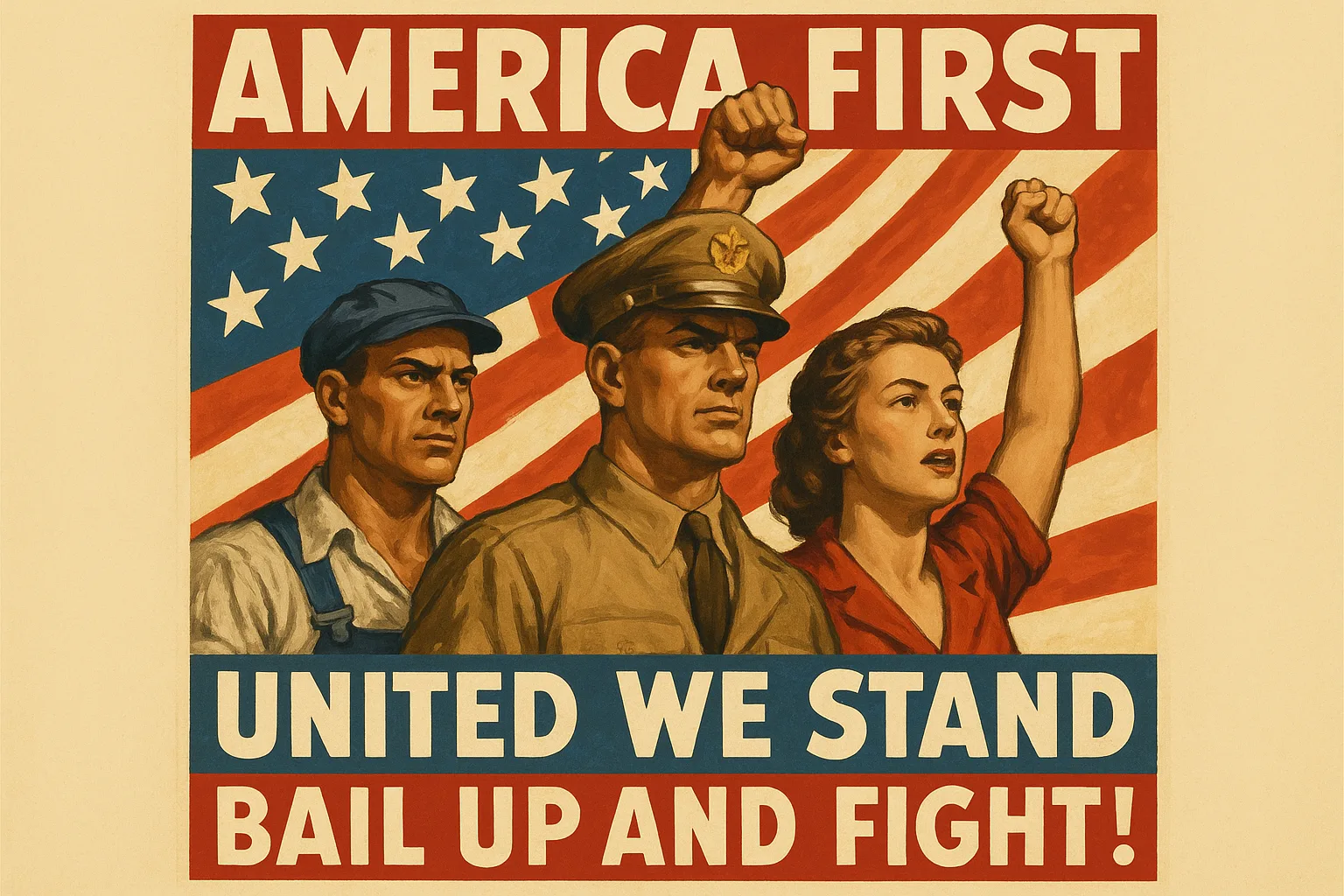 Propaganda Poster That Exudes Patriotism