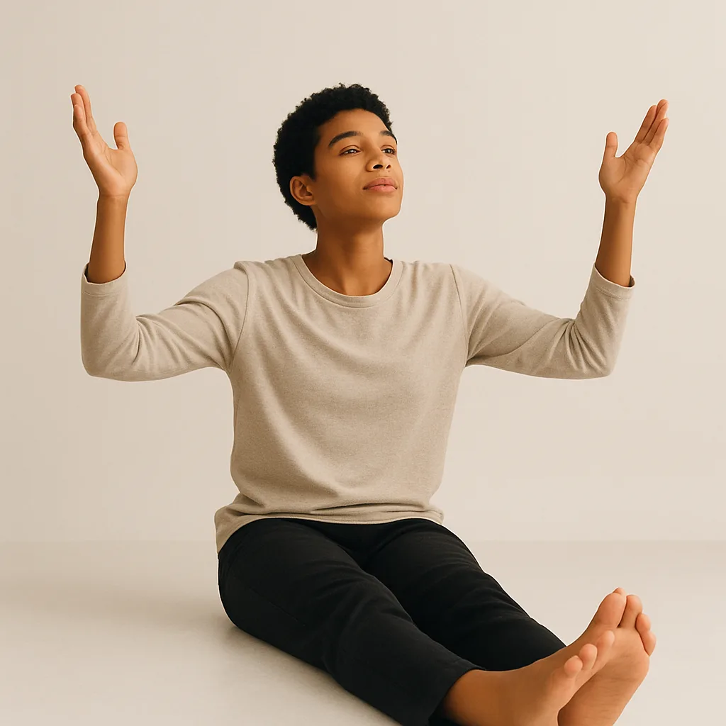 Person Is Positioned on a Smooth