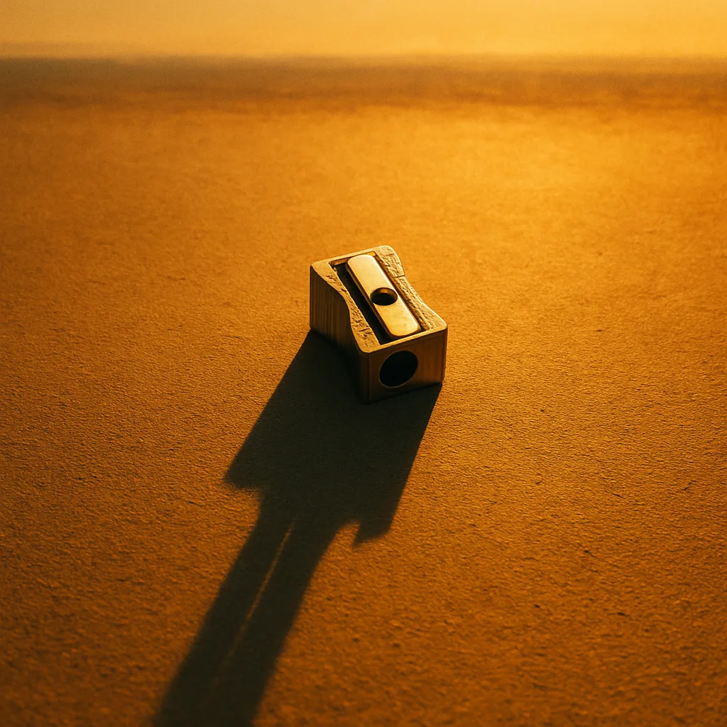 Lone Pencil Sharpener Casts Bold