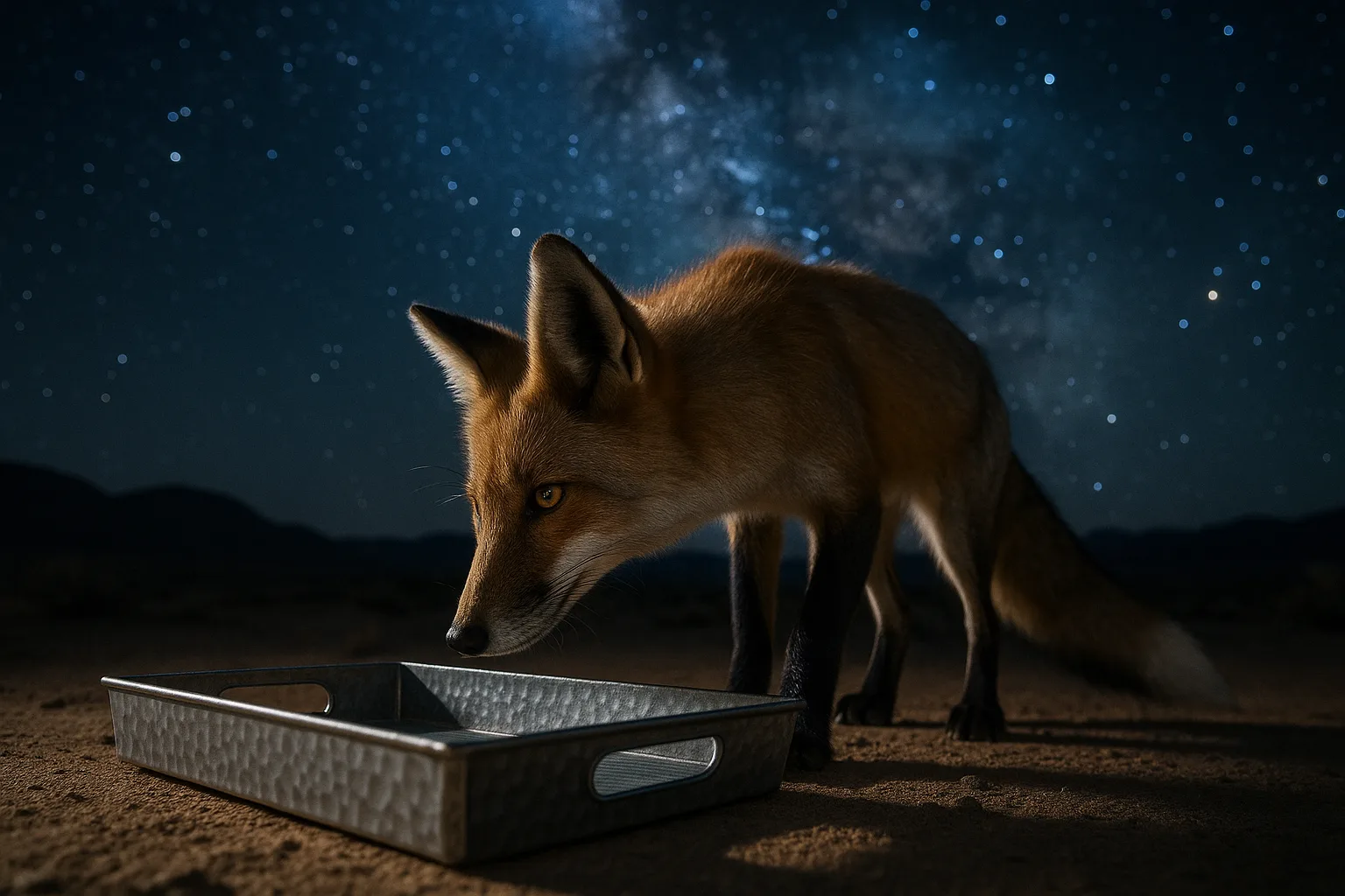 Red Fox—its Thick Winter Coat Shimmering Subtly