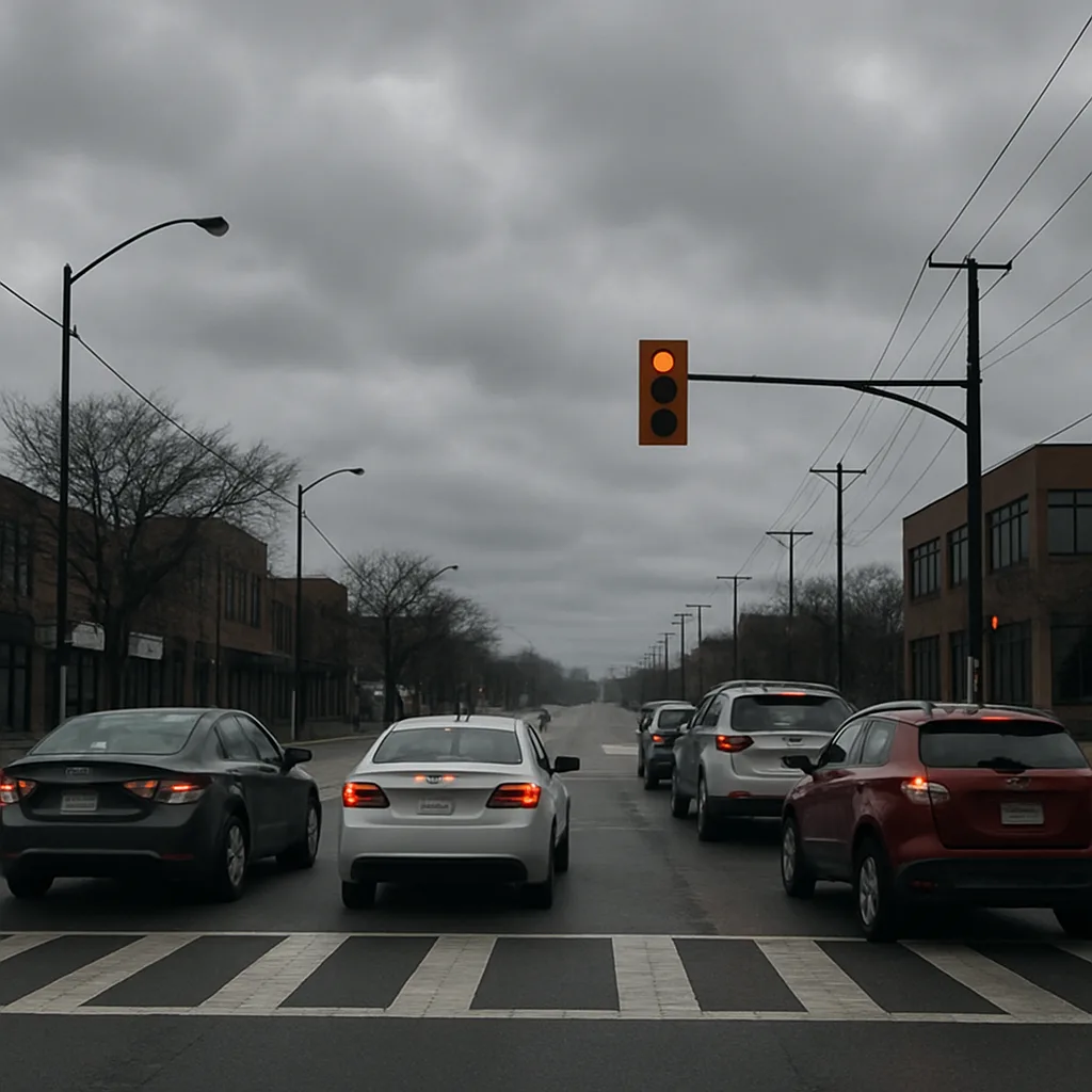 Cloudy Street Scene