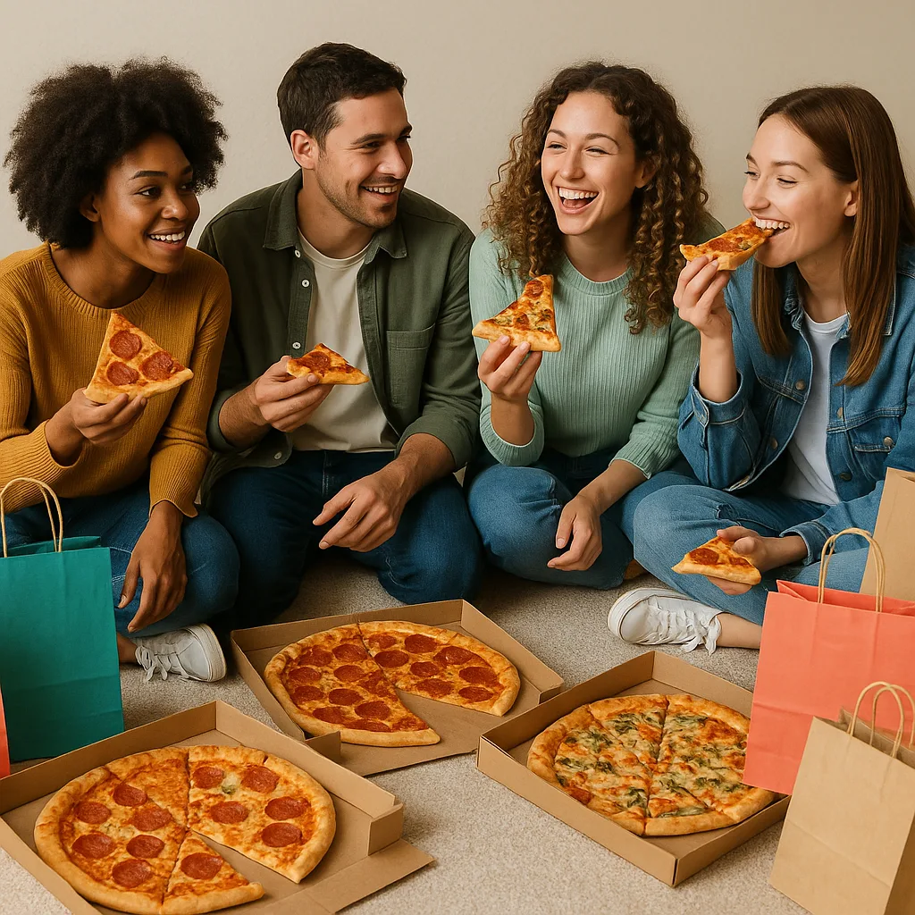Group of People Sitting on the Floor
