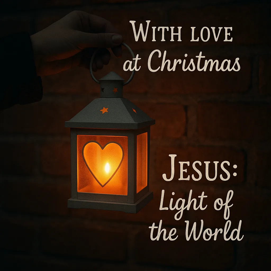 Hand Holding a Glowing Lantern with a Heart-shaped Window