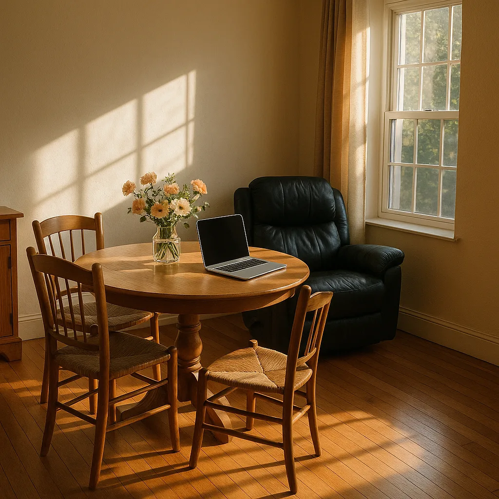 Cozy Dining Area with Wooden Chairs