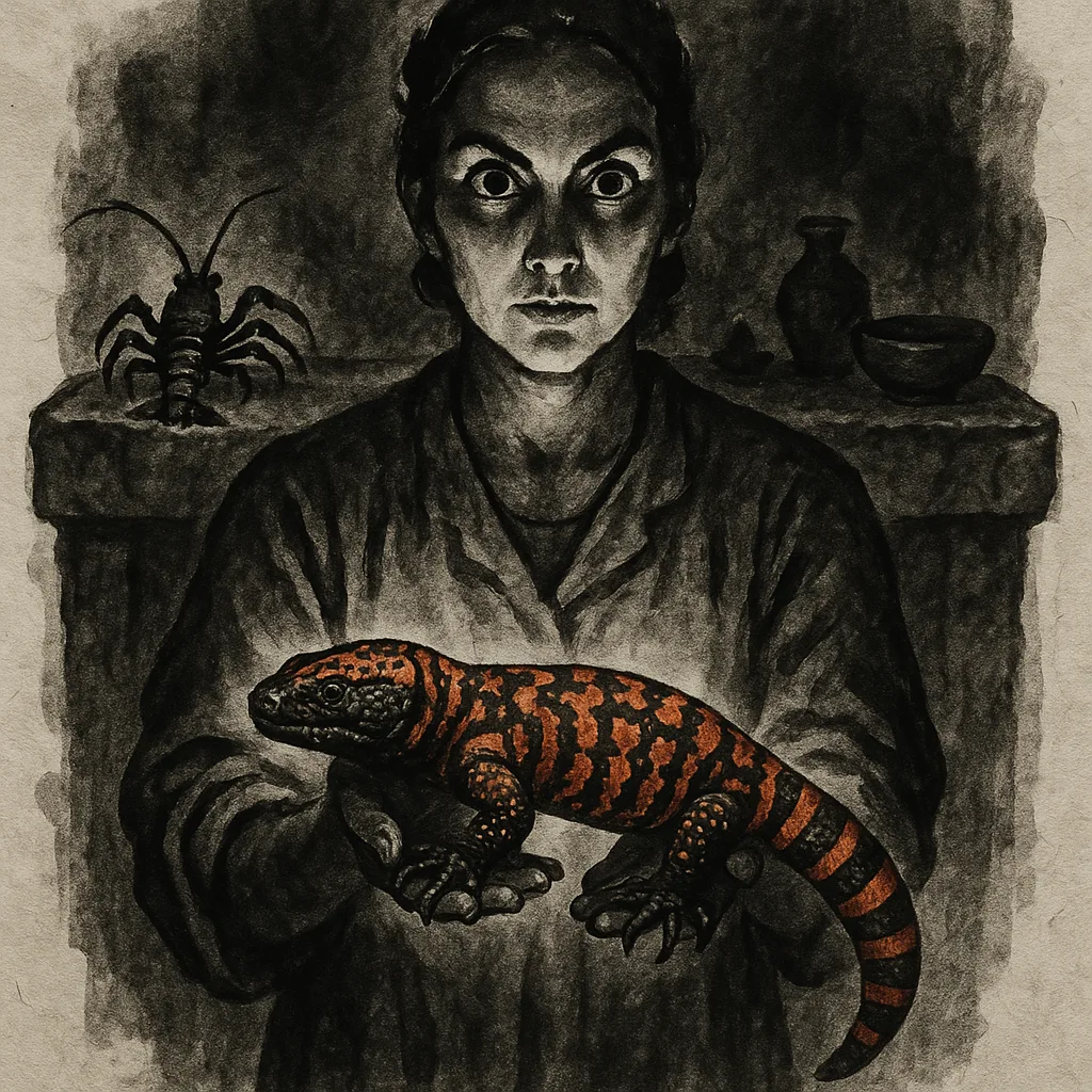 Dramatically Uplighted Caregiver with Striking Eyes