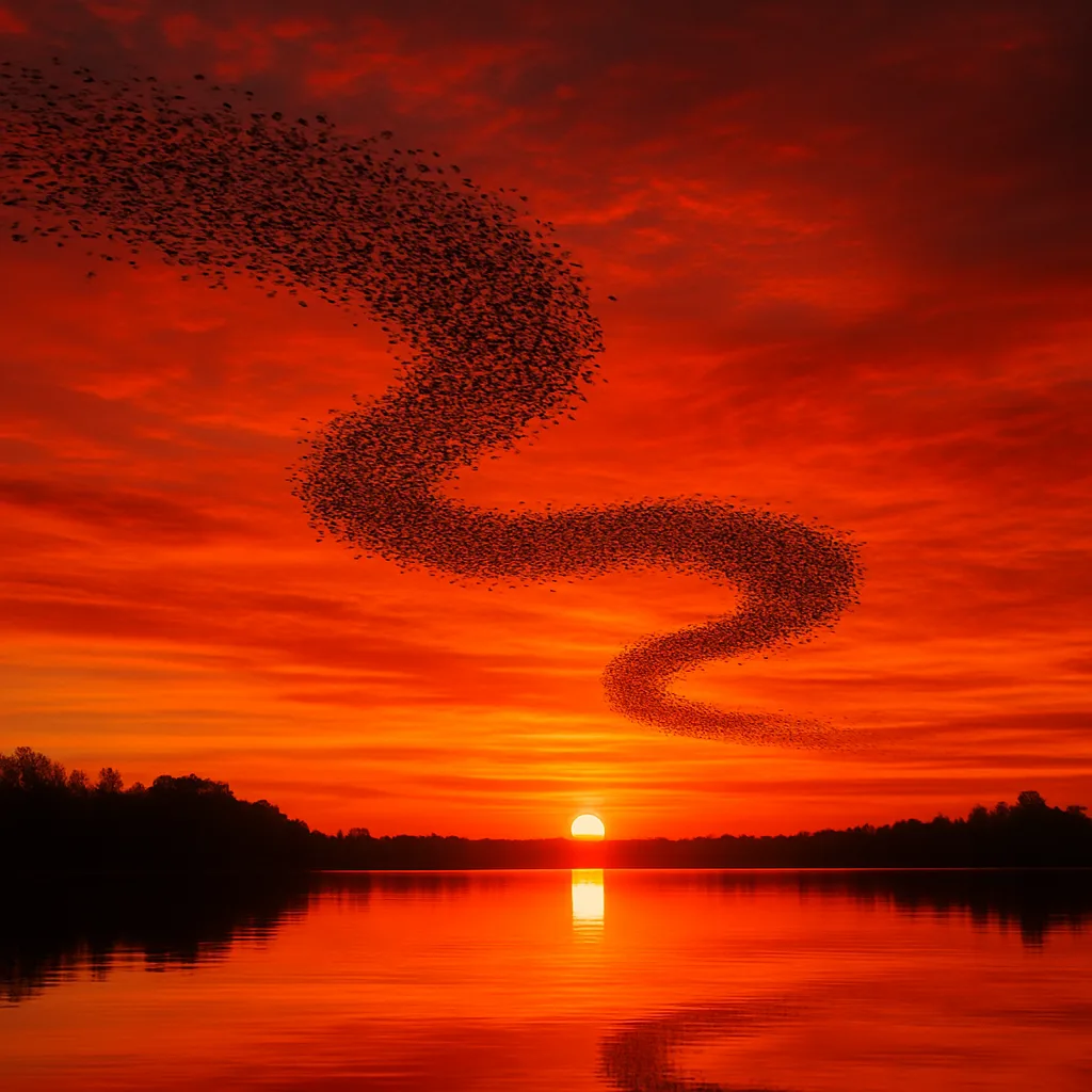 Countless Migrating Birds Form a Massive