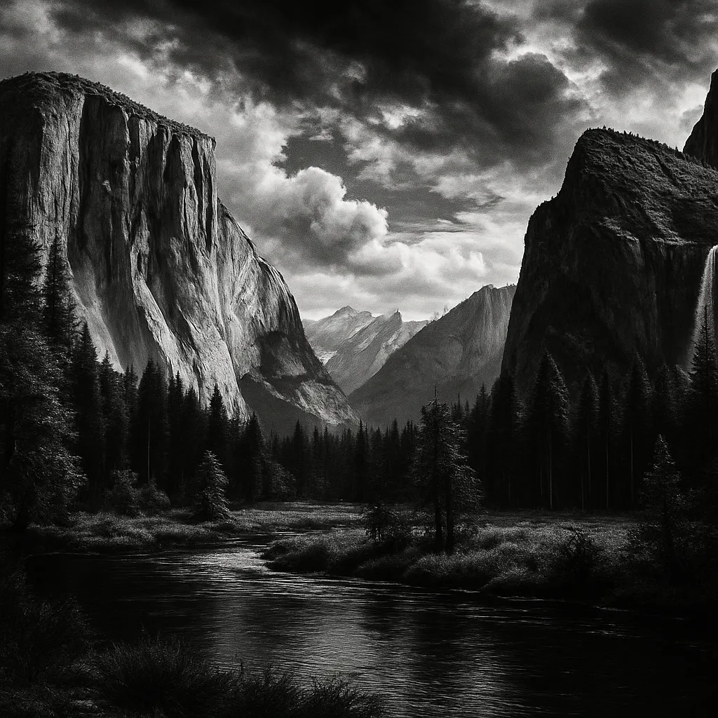Striking Black-and-white Representation of a Breathtaking Natural Scene