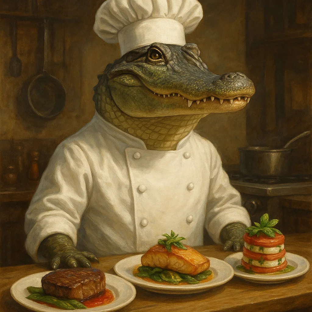 Wearing a Chef's Hat