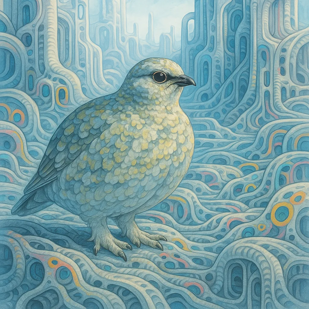 Lone Ptarmigan—its Form a Plump