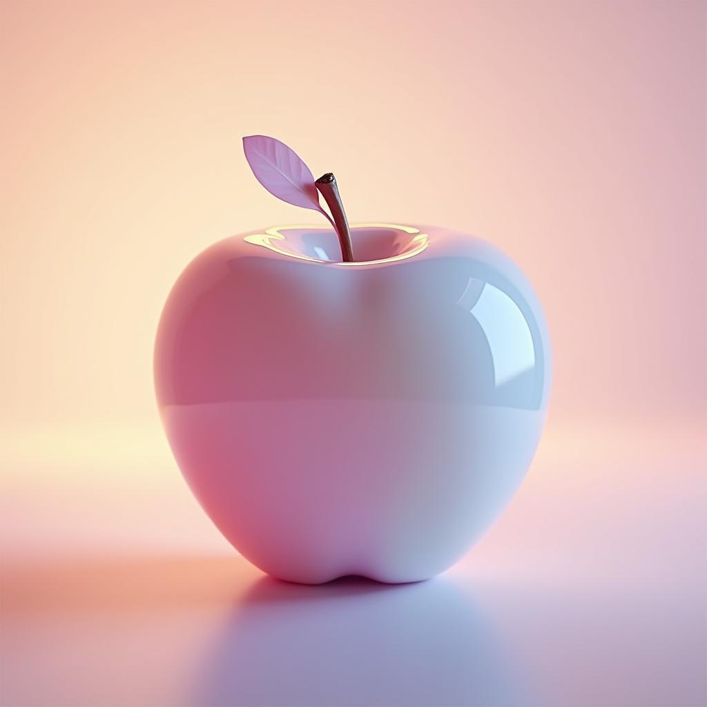 Luminous Encaustic Apple in Translucent Wax