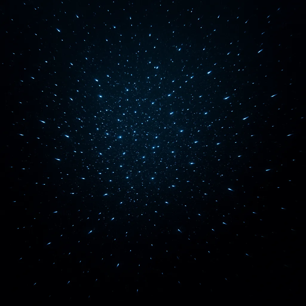 Myriad Tiny Bioluminescent Creatures Drift Like a Living Starfield