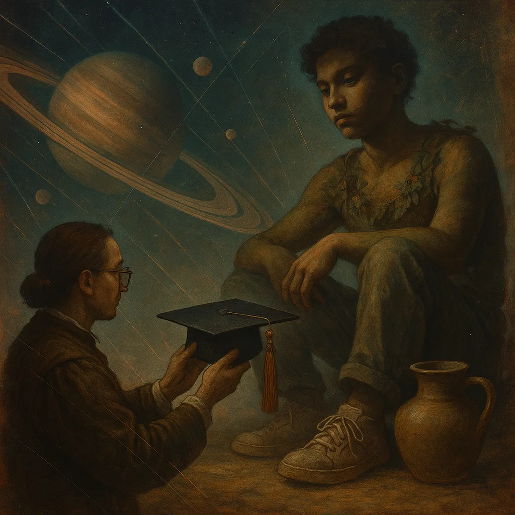 Ordinary Technologist in Renaissance-period Attire
