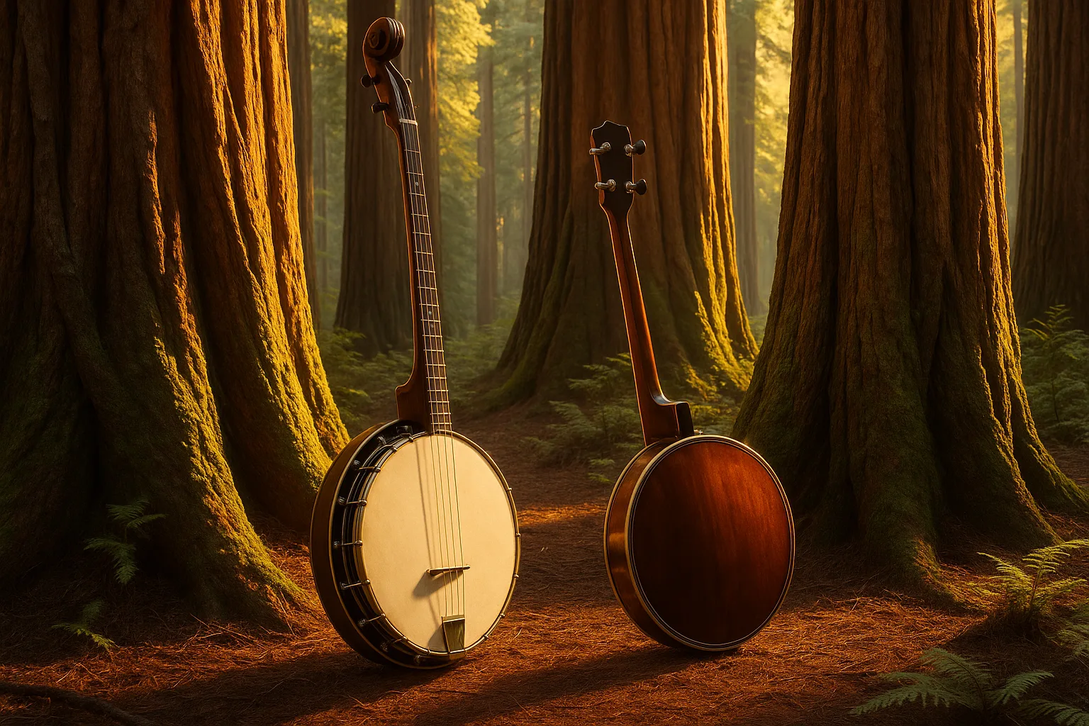 Within an Ancient Redwood Grove Towering Trees