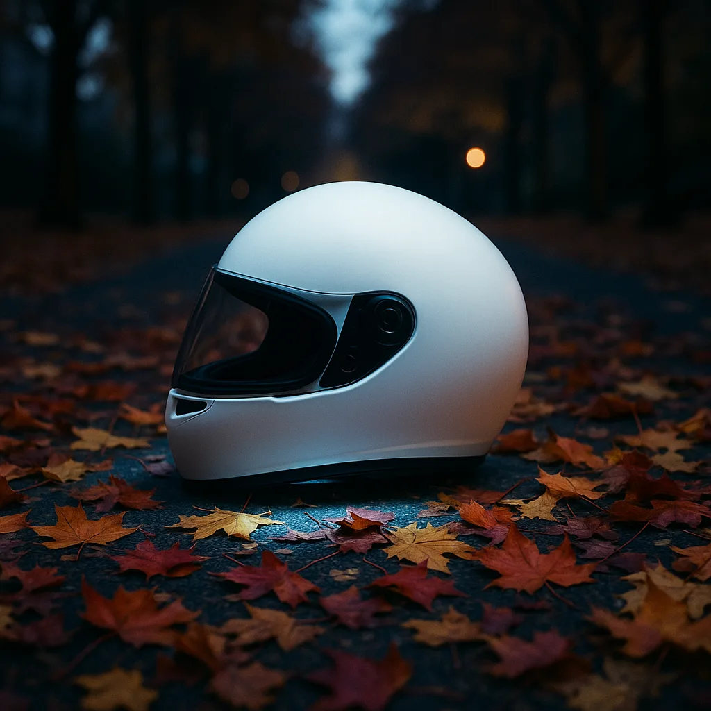 Single Matte White Crash Helmet