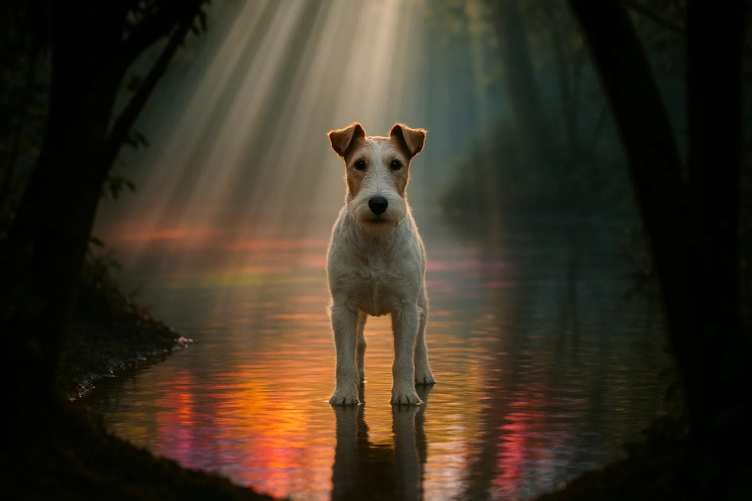 Ethereal Volumetric God Rays Pierce a Scene